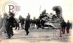 ALGER - BATAILLE DE FLEURS - CHAR DE LA VILLE - AVRIL 1910